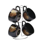 طقم بولة شوربة 4 قطع بورسلين حامل جناح-قلب just you