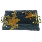 ⁦طقم صينيه اركوبيركس 3 قطع تغليف فوم هدايا فاطي اسود-اسود واورنج⁩ - الصورة ⁦2⁩