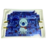 طقم صينيه اركوبيركس 3 قطع تغليف فوم هدايا دب ازرق-ابيض وازرق