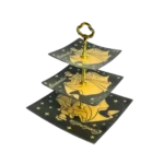 شيالة كعك 3 دور مربع سندريلا-اسود عروسه