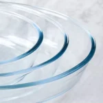 ⁦طقم طاجن بيركس 2 قطعة بيضاوي تركي - شفاف⁩ - الصورة ⁦2⁩