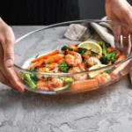 ⁦طقم طاجن بيركس 2 قطعة بيضاوي تركي - شفاف⁩ - الصورة ⁦3⁩