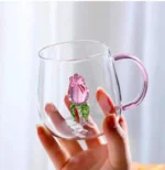 ⁦مج زجاجي بداخله ورده بارزه - روز⁩ - الصورة ⁦2⁩