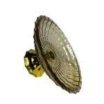 ⁦طبق فاكهه زجاج عسلى بقاعدة ذهبي⁩ - الصورة ⁦2⁩