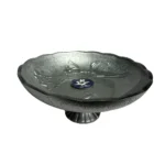 طبق فاكهة زجاج - فضي