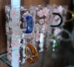 ⁦طقم قهوة زجاج ورود⁩ - الصورة ⁦3⁩