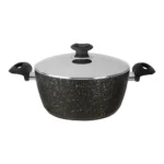 ⁦طقم حلة جرانيت 9 قطعة مدور - اسود⁩ - الصورة ⁦2⁩