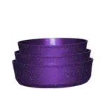 ⁦طقم صينيه فرن جرانيت 3 قطع مدور موف⁩ - الصورة ⁦2⁩