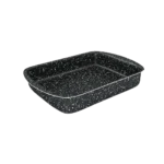 ⁦طقم صينيه فرن جرانيت 2 قطعة مربع اسود⁩ - الصورة ⁦2⁩