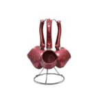 ⁦طقم كنك جرانيت 3 قطع بالحامل  - احمر⁩ - الصورة ⁦2⁩