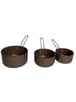 ⁦طقم كسرولة 3 قطع جرانيت يد استيل-بني⁩ - الصورة ⁦3⁩