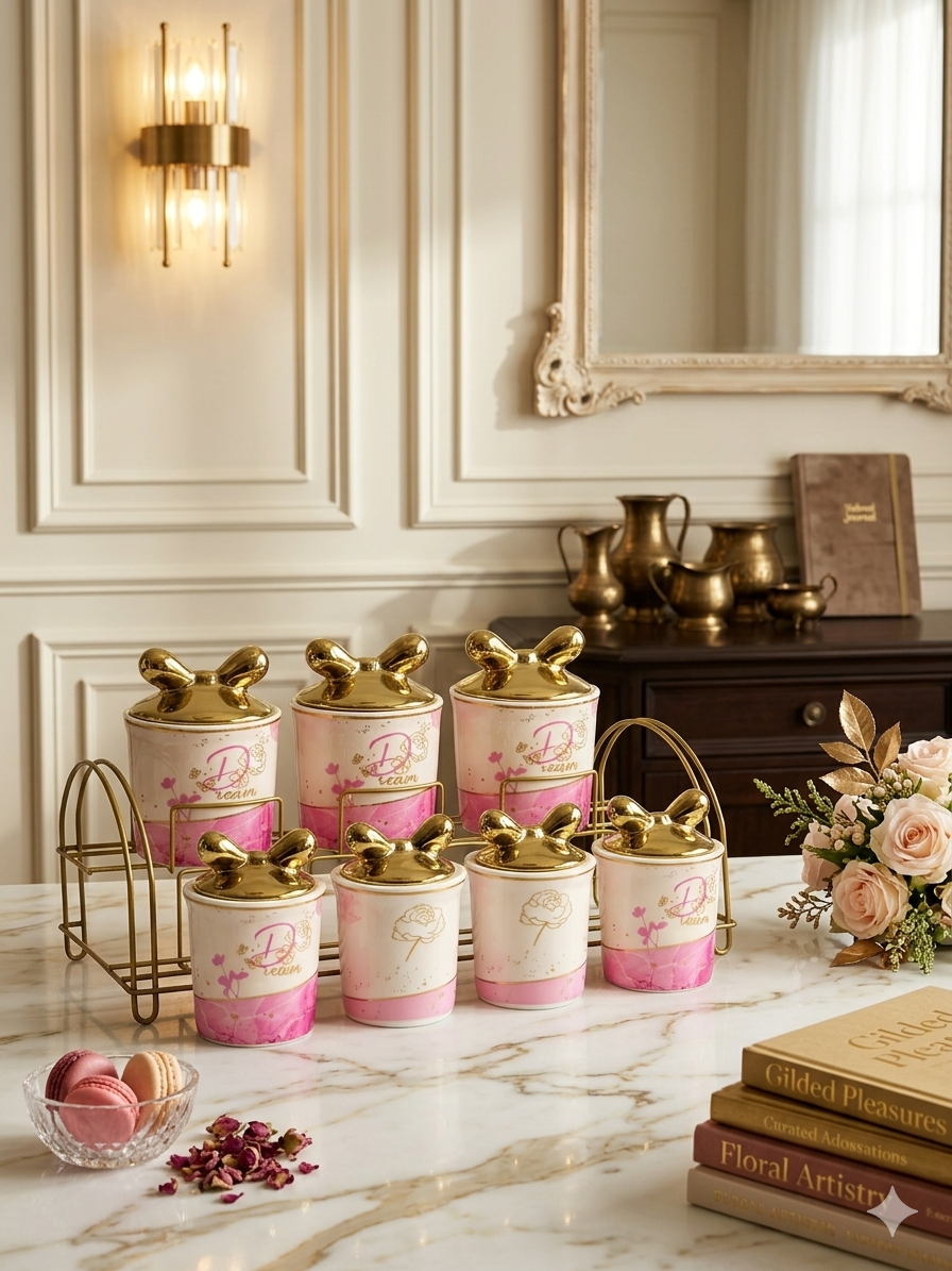 Gemini_Generated_Image_1kago91kago91kag طقم توابل حامل ستيل غطاء فيونكة - روز, ابيض - الصورة 1