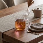 مج زجاجي بداخله بجعة بارزه - روز