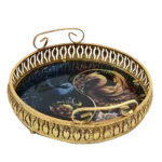 ⁦طقم صينيه 2قطعة مدور معدن  - زجاج طاوس⁩ - الصورة ⁦2⁩