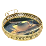 ⁦طقم صينيه 2قطعة مدور معدن  - زجاج فنجان⁩ - الصورة ⁦2⁩