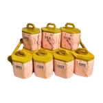 ⁦طقم توابل بغطاء و حامل خشب - روز⁩ - الصورة ⁦2⁩