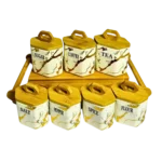 ⁦طقم توابل بغطاء و حامل خشب - ابيض⁩ - الصورة ⁦2⁩