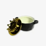 ⁦بولة شوربة بورسلين تاج - اسود⁩ - الصورة ⁦2⁩