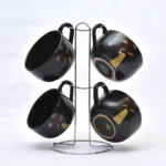 طقم بولة شوربة 4 قطع بورسلين حامل جناح-فازه