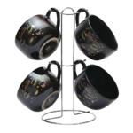 طقم بولة شوربة 4 قطع بورسلين حامل جناح-اسمايل