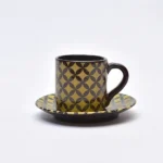 ⁦طقم قهوة بورسلين بالطبق 12 قطعة بالحامل-اسود في دهبي⁩ - الصورة ⁦2⁩