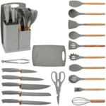 طقم توزيع بالسكينة بالاورمة -رمادي