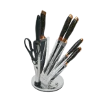 طقم سكينة ماربل مروحة -اسود