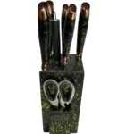 طقم سكينة 7 قطع رشاقة خشب  - اسود