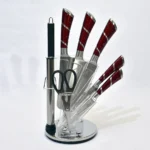 طقم سكينة رشاقة سلفر- احمر
