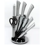 ⁦طقم سكينة 8 قطع رشاقة سلفر سادة⁩ - الصورة ⁦2⁩