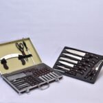 طقم سكينة 25 قطعة ابانوس-بني