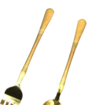 ⁦طقم ملعقة 24 قطعة علي حامل ذهبي  - زجزاج⁩ - الصورة ⁦2⁩