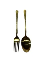 ⁦طقم ملعقة 24 قطعة علي حامل ذهبي  - خلية نحل⁩ - الصورة ⁦2⁩