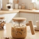 مج زجاجي بمضرب نسكافية