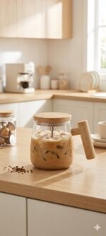 مج زجاجي بمضرب نسكافية, Homely Hub