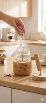 ⁦مج زجاجي بمضرب نسكافية⁩ - الصورة ⁦2⁩