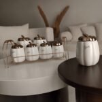 طقم توابل 15 قطعة بورسلين فلفله بالحامل-ابيض