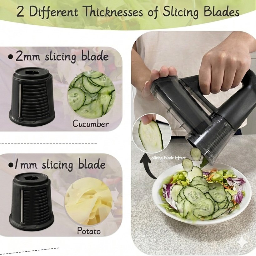 قطاعة سلايزر كهربائية محمولة سوداء, homely hub